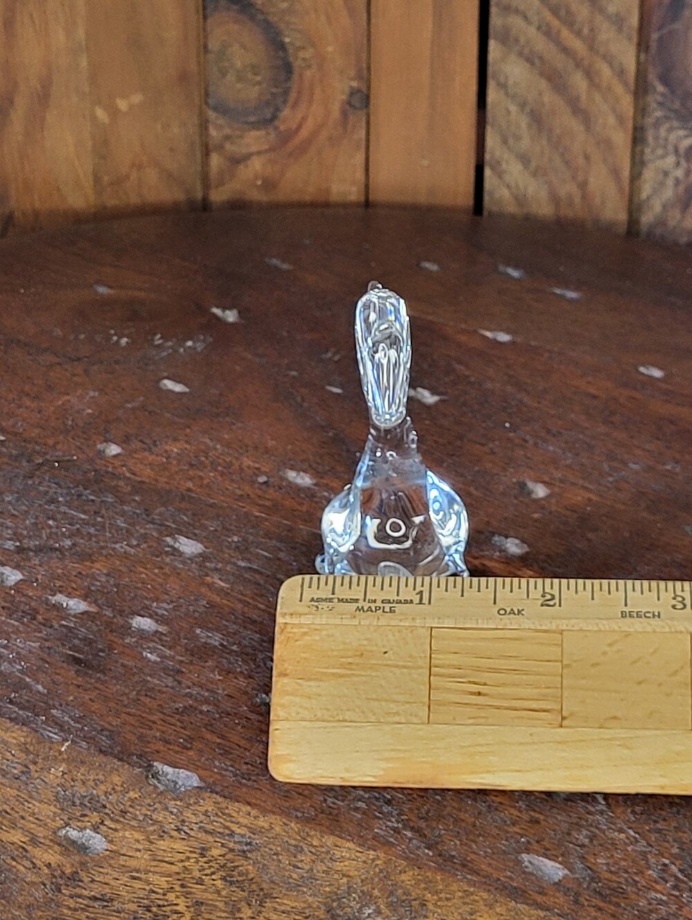 Clear Handblown Glass Duck Figurine - Picture 10 of 13